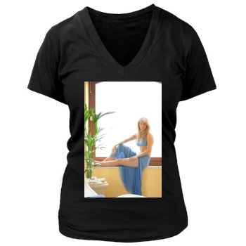 Tiffany Mulheron Women's Deep V-Neck TShirt