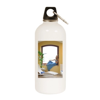 Tiffany Mulheron White Water Bottle With Carabiner