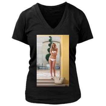 Tiffany Mulheron Women's Deep V-Neck TShirt