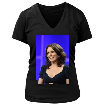 Tina Fey Women's Deep V-Neck TShirt