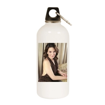 Tina Fey White Water Bottle With Carabiner