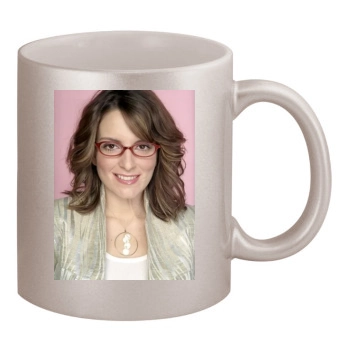 Tina Fey 11oz Metallic Silver Mug