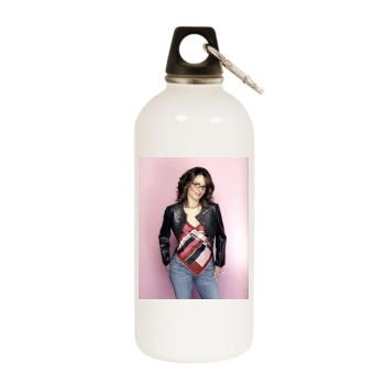 Tina Fey White Water Bottle With Carabiner