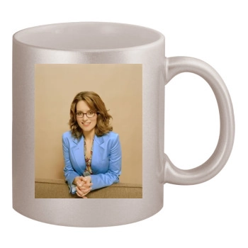 Tina Fey 11oz Metallic Silver Mug