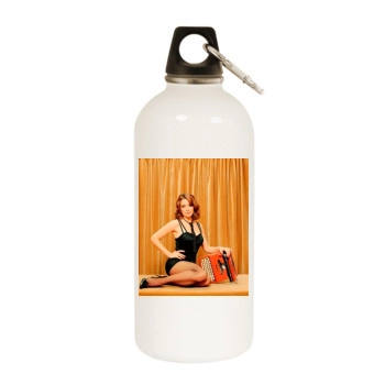 Tina Fey White Water Bottle With Carabiner