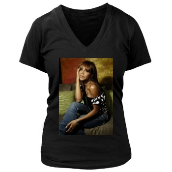 Toni Braxton Women's Deep V-Neck TShirt