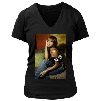 Toni Braxton Women's Deep V-Neck TShirt