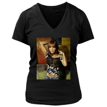 Toni Braxton Women's Deep V-Neck TShirt