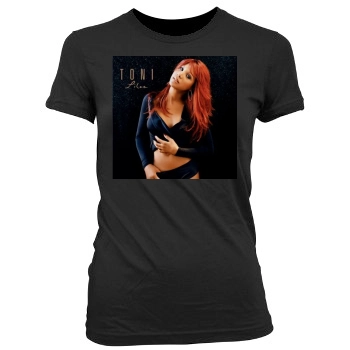 Toni Braxton Women's Junior Cut Crewneck T-Shirt