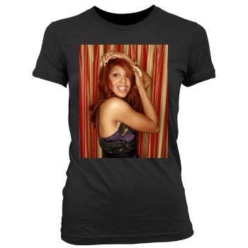 Toni Braxton Women's Junior Cut Crewneck T-Shirt