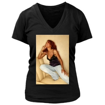 Toni Braxton Women's Deep V-Neck TShirt