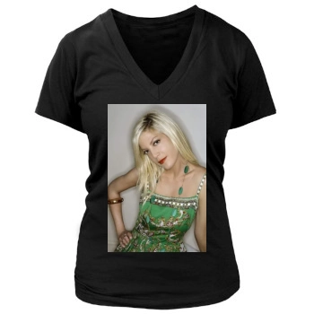 Tori Spelling Women's Deep V-Neck TShirt