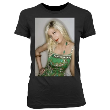 Tori Spelling Women's Junior Cut Crewneck T-Shirt