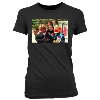 Tori Spelling Women's Junior Cut Crewneck T-Shirt