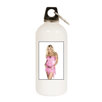 Torrie Wilson White Water Bottle With Carabiner