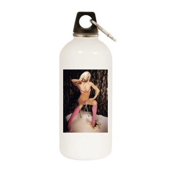 Torrie Wilson White Water Bottle With Carabiner