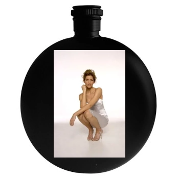 Tricia Helfer Round Flask