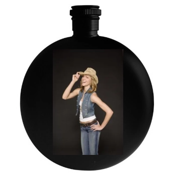 Tricia Helfer Round Flask