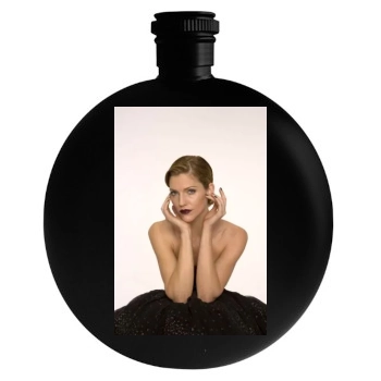 Tricia Helfer Round Flask