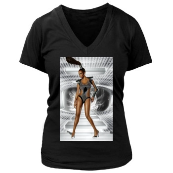 Tyra Banks Women's Deep V-Neck TShirt