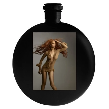 Tyra Banks Round Flask