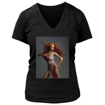 Tyra Banks Women's Deep V-Neck TShirt