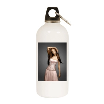 Tyra Banks White Water Bottle With Carabiner