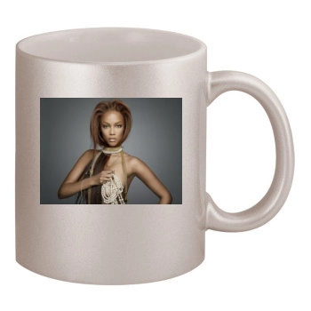 Tyra Banks 11oz Metallic Silver Mug