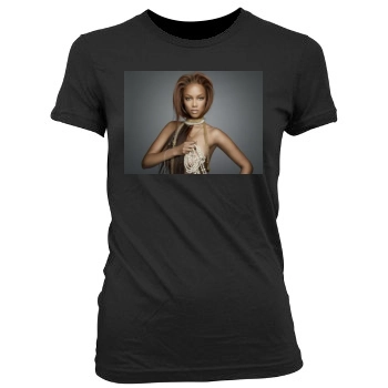 Tyra Banks Women's Junior Cut Crewneck T-Shirt