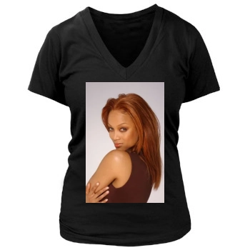 Tyra Banks Women's Deep V-Neck TShirt