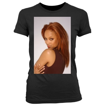 Tyra Banks Women's Junior Cut Crewneck T-Shirt