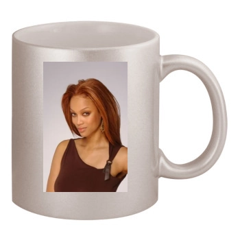 Tyra Banks 11oz Metallic Silver Mug