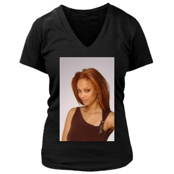 Tyra Banks Women's Deep V-Neck TShirt