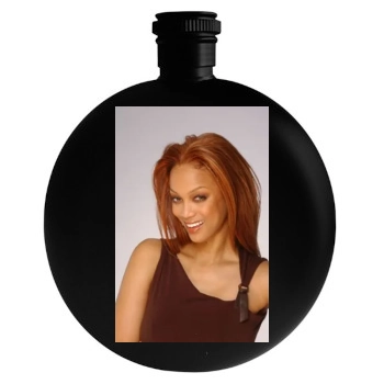 Tyra Banks Round Flask