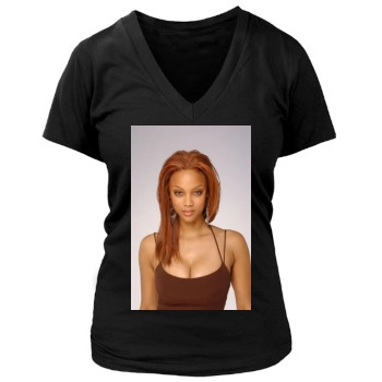 Tyra Banks Women's Deep V-Neck TShirt