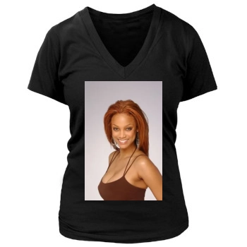 Tyra Banks Women's Deep V-Neck TShirt