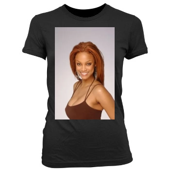 Tyra Banks Women's Junior Cut Crewneck T-Shirt