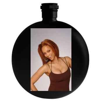 Tyra Banks Round Flask