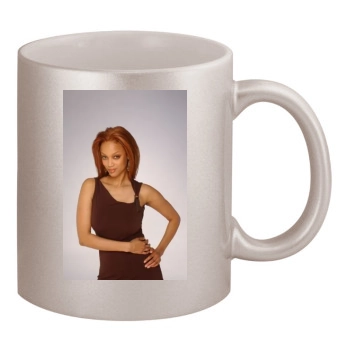 Tyra Banks 11oz Metallic Silver Mug