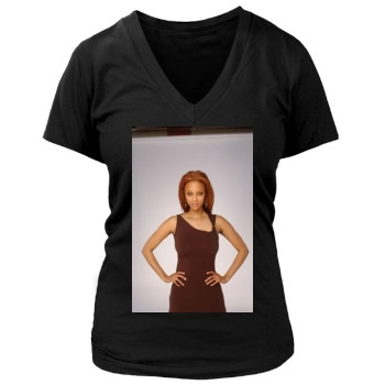 Tyra Banks Women's Deep V-Neck TShirt