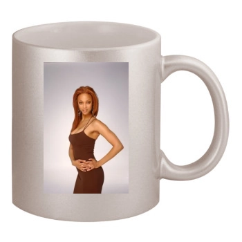 Tyra Banks 11oz Metallic Silver Mug