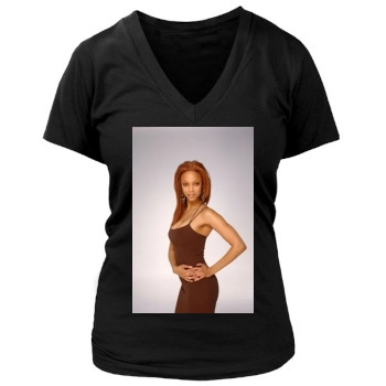 Tyra Banks Women's Deep V-Neck TShirt