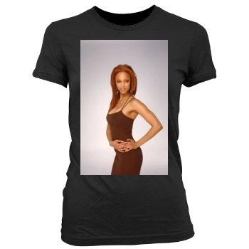 Tyra Banks Women's Junior Cut Crewneck T-Shirt