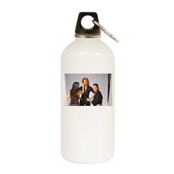 Tyra Banks White Water Bottle With Carabiner