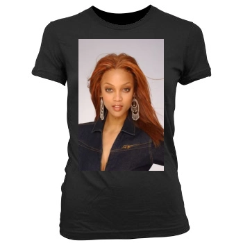 Tyra Banks Women's Junior Cut Crewneck T-Shirt