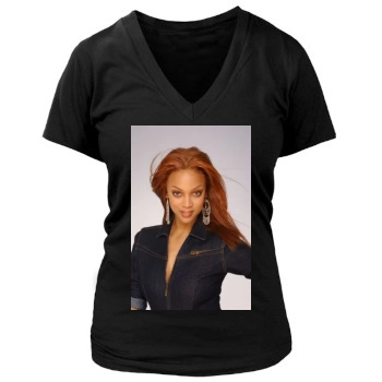 Tyra Banks Women's Deep V-Neck TShirt