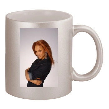 Tyra Banks 11oz Metallic Silver Mug