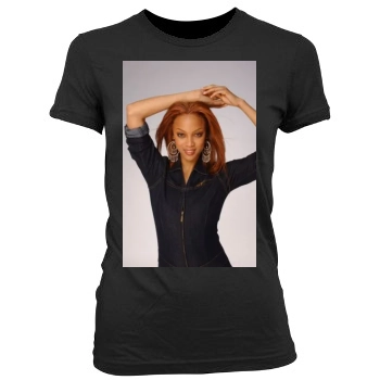 Tyra Banks Women's Junior Cut Crewneck T-Shirt