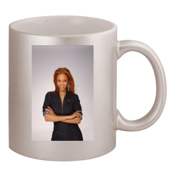 Tyra Banks 11oz Metallic Silver Mug