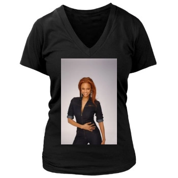 Tyra Banks Women's Deep V-Neck TShirt